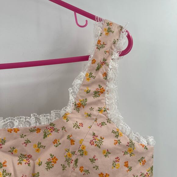 RUMOURS Size Medium Cottagecore Milkmaid Corsette Prairie Garden Lace Floral - Picture 11 of 15